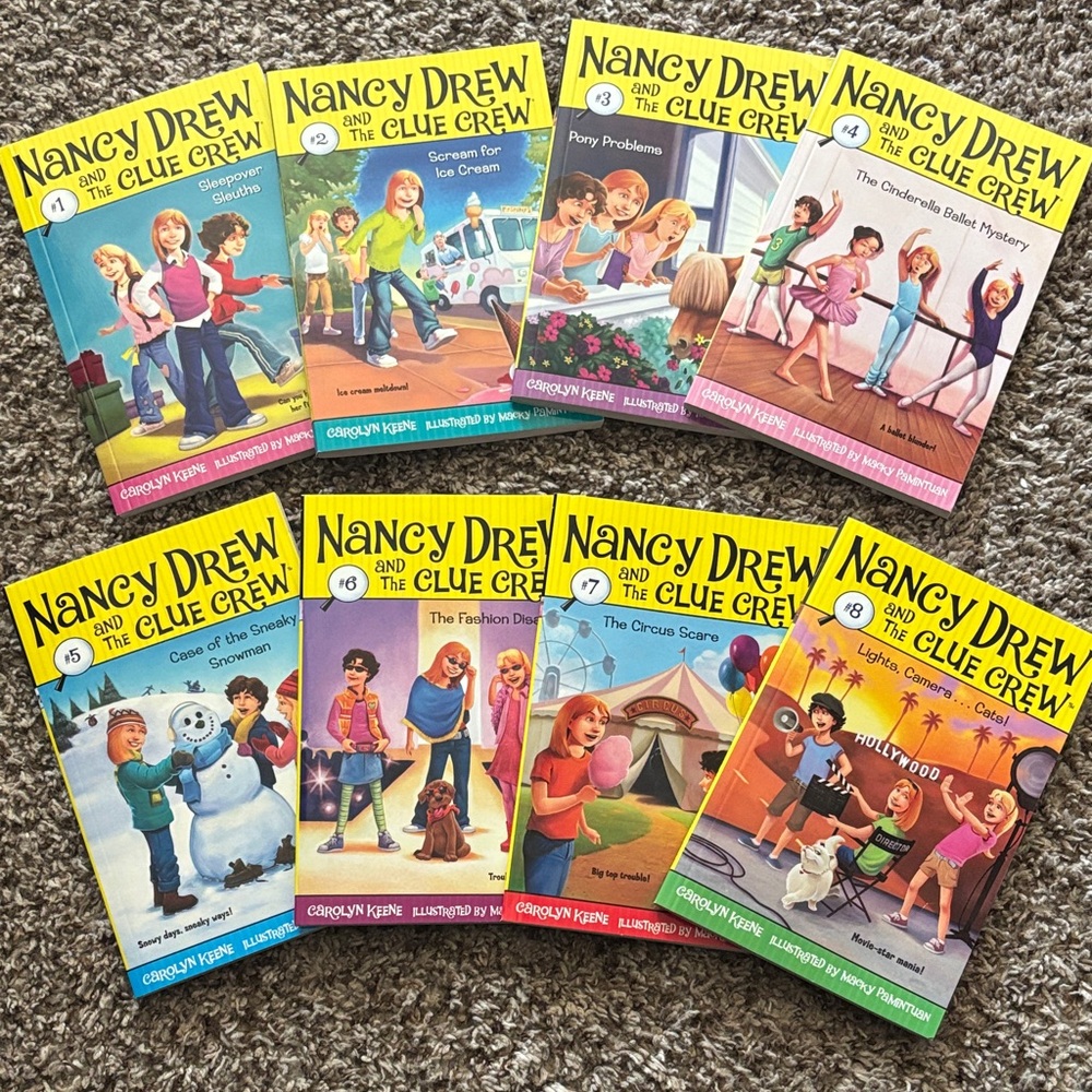 Nancy Drew and The Clue Crew Kids Book Set - Yellow Covers